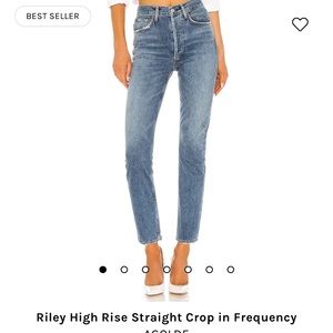 AGOLDE High-Rise Straight Crop in Frequency 25